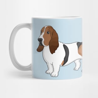 Basset hound dog cartoon illustration Mug